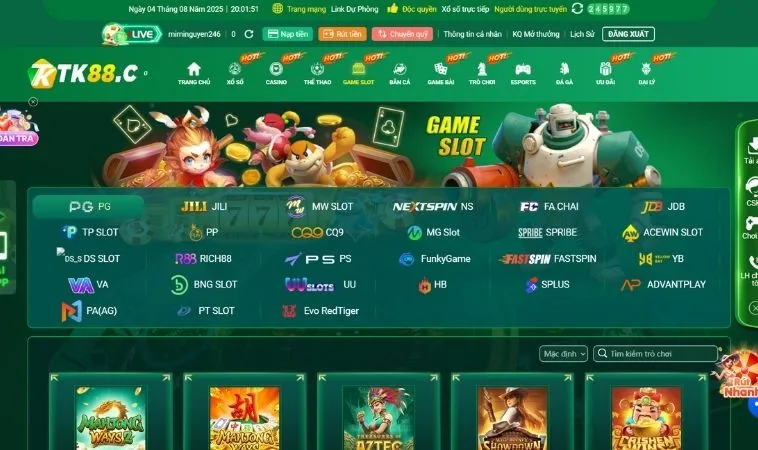 Bí Quyết Quay Nổ Hũ Tại TK88 Trăm Trận Trăm Thắng Rinh Jackpot 1 Sảnh nổ hũ TK88 thiết kế đẹp, chuyên nghiệp
